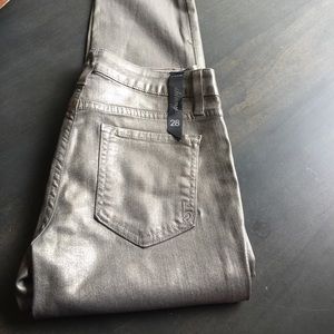 Bebe metallic skinny jeans