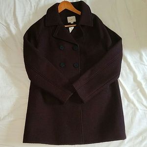 Purple wool coat
