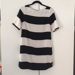 Black and white stripe dress