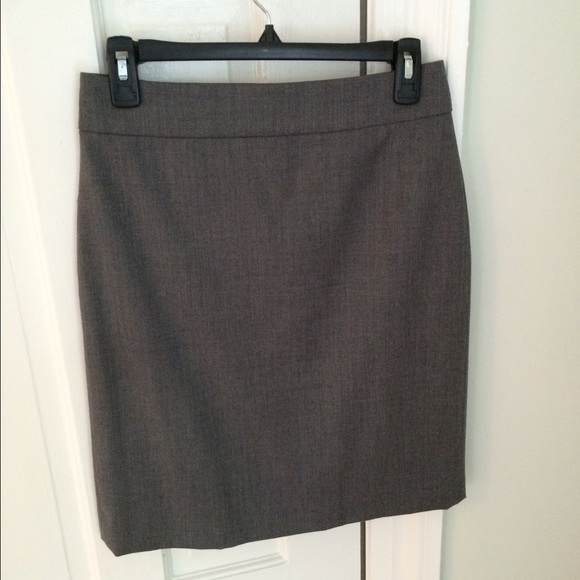 J.Crew Pencil Skirt, Gray Lightweight Wool, Size 2