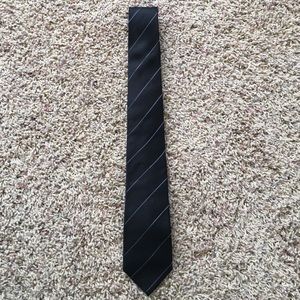 Men's black striped silk tie by Alfani