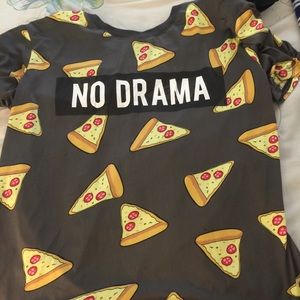 No Drama pizza tee