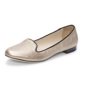 Club Monaco Size 8 Gold Metallic Loafer Slipper