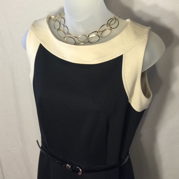 Dana Buchman Dresses & Skirts - Black and Tan sleeveless sheath dress.