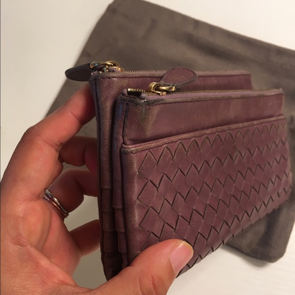 Authentic Lavender Bottega Veneta wallet.