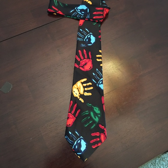 HAND MADE MENS WOMENS SILKSCREENED BEAUTIFUL TIE