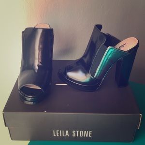 Black/Pewter Mules. 🦃Thanksgiving Sale