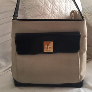 Kate Spade Black/ Cream Single Handle Handbag