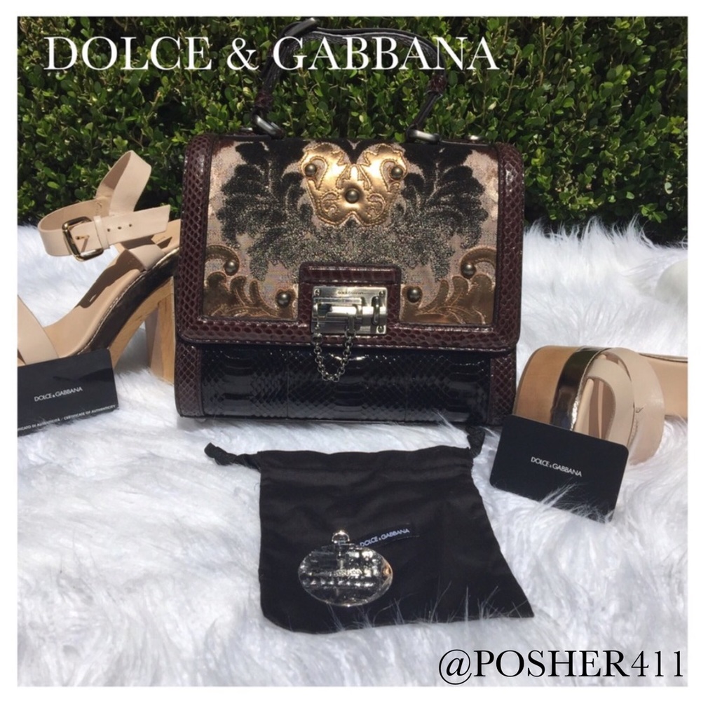 DOLCE & GABBANA LEATHER SATCHEL BAG