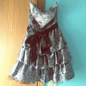 Black and Silver Homecoming Dress