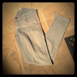 Grey stretch skinny jeans