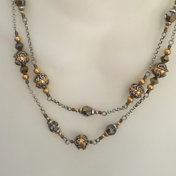 Brighton two toned with crystal necklace - Picture 2 of 4