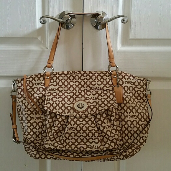 Coach Op Art Brown And Tan With Dust Bag! - image 1