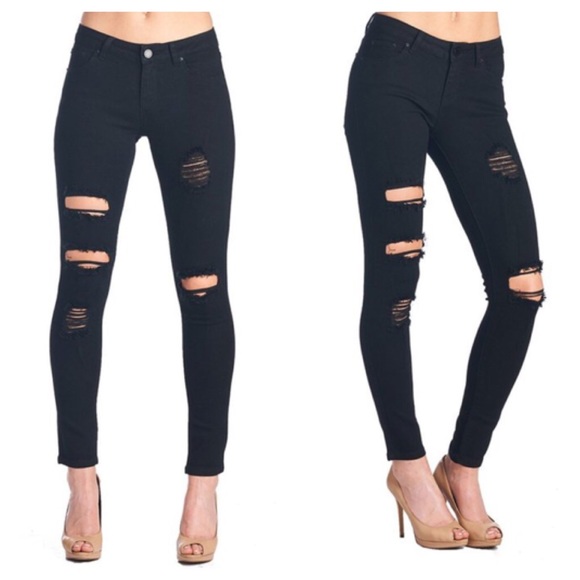 Butt Lifting Jeans‼️distressed skinny jeans - Picture 3 of 4