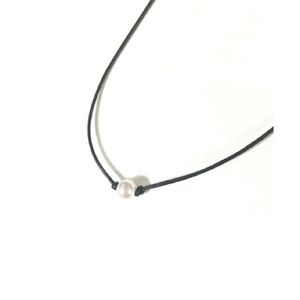 Leather pearl necklace boho suede water fresh