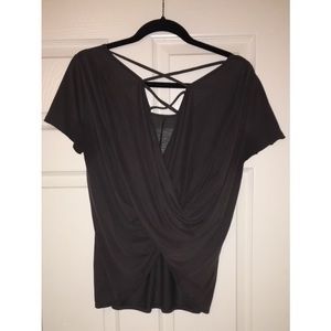 A&F draped back top