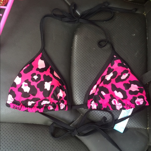 Victoria's Secret Pink Leopard Bikini Top XS