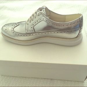 SOLD! Cole Haan Lunar Grand Silver Shoes