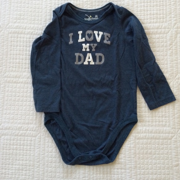 Dark Teal "I Love My Dad" Bodysuit