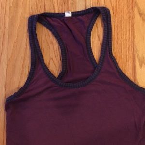 Lululemon Burgundy Racerback Cotton Tank size 8