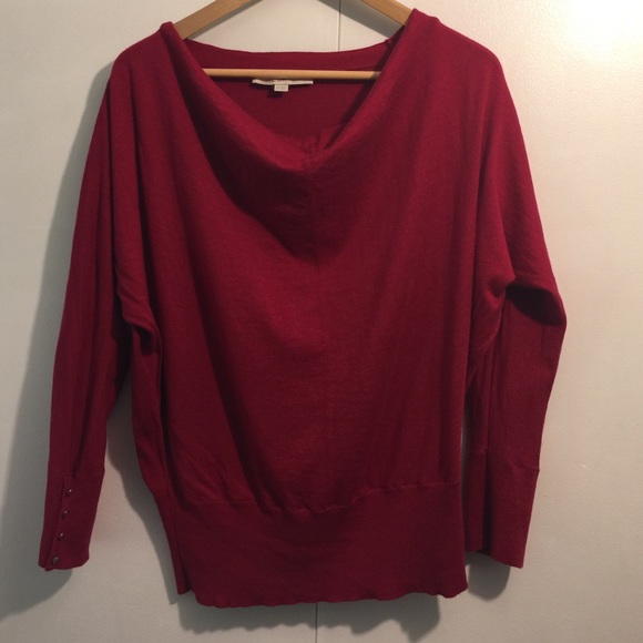 LOFT 3/4 Sleeve Drape Neck Sweater
