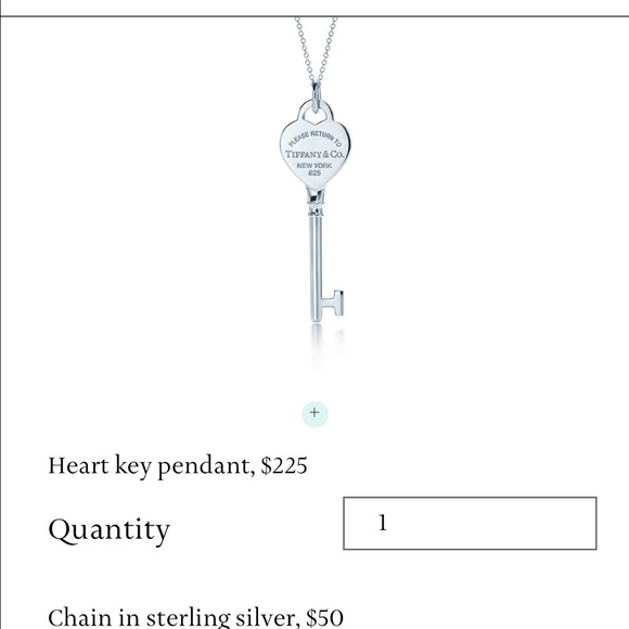 Tiffany key to my heart necklace