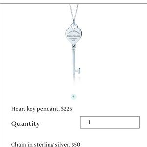 Tiffany key to my heart necklace