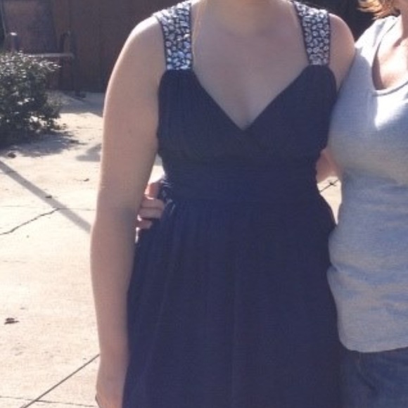 Navy blue dress homecoming - Picture 1 of 3