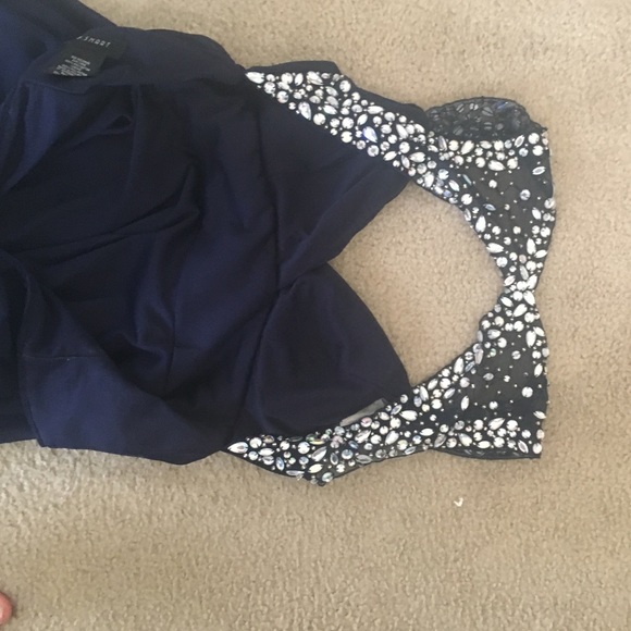 Navy blue dress homecoming - Picture 3 of 3