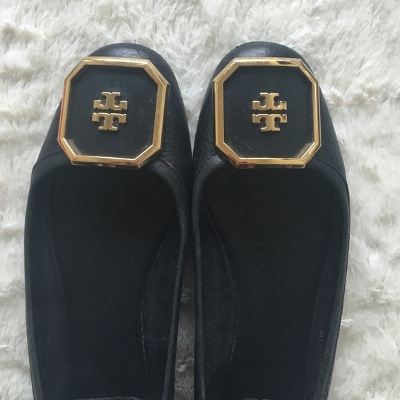 Authentic Tory Burch Lawrie Tumbled Leather Flat