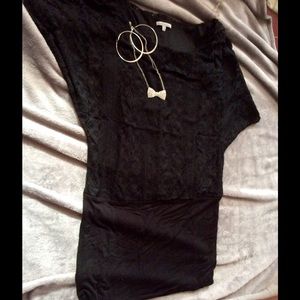 👄 Black lace design dress👄