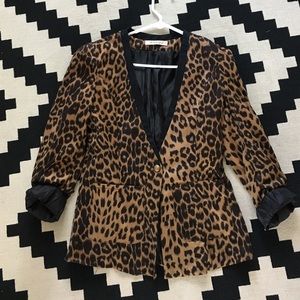Animal print blazer