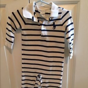 Ralph Lauren striped long sleeve one piece