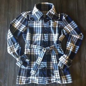 Plaid button up jacket