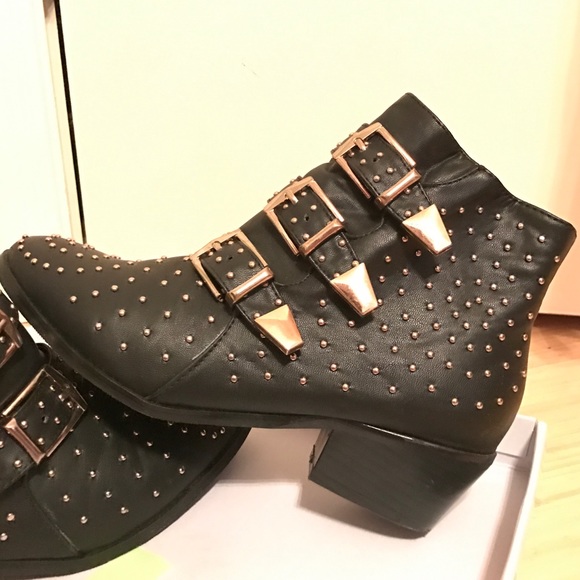 Black / Gold Studded Booties!