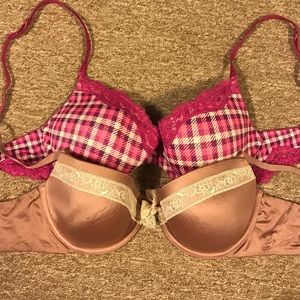 2 Pink Aerie bras