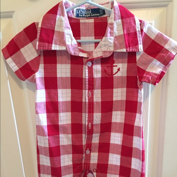 Ralph Lauren red plaid one piece