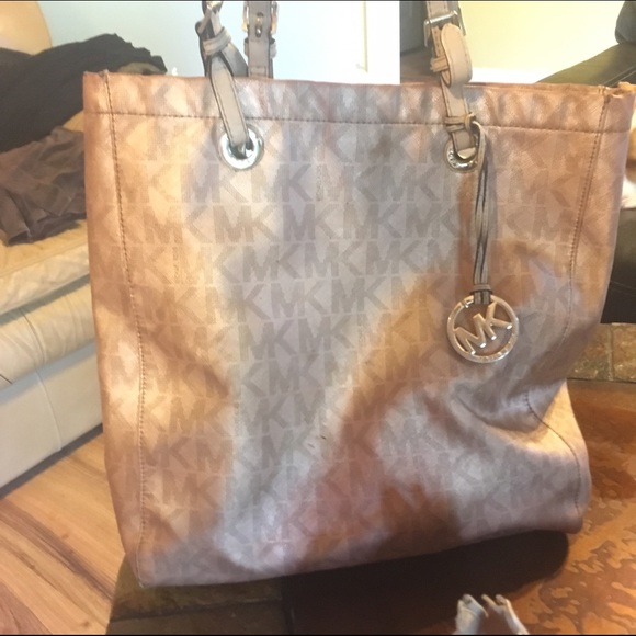 Michael kors bag tote purse gold