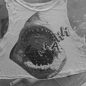 Shark attack crop top