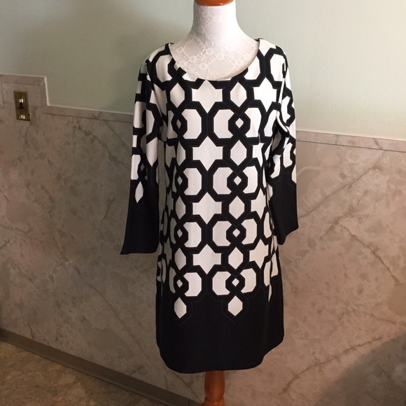 Black and White Retro Style Dress L
