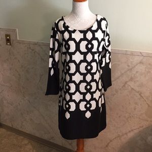 Black and White Retro Style Dress L