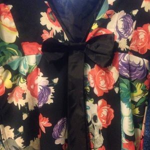 Iron fist floral skull dress with bow