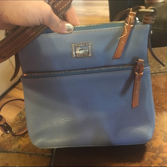 Dooney and bourke blue leather cross body bag