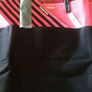 VS PINK and black large tote/matching hand bag