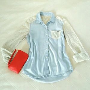 Roxy Crochet Chambray Shirt from PacSun