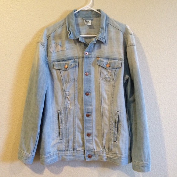 H&M Ripped Denim Jacket