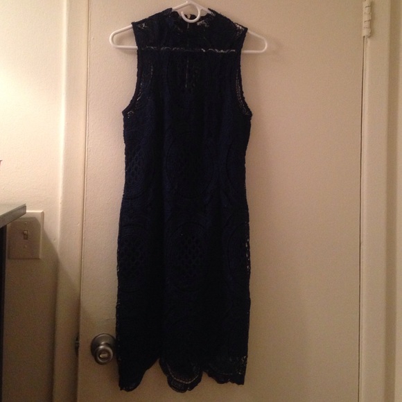 Crochet High neck cocktail dress