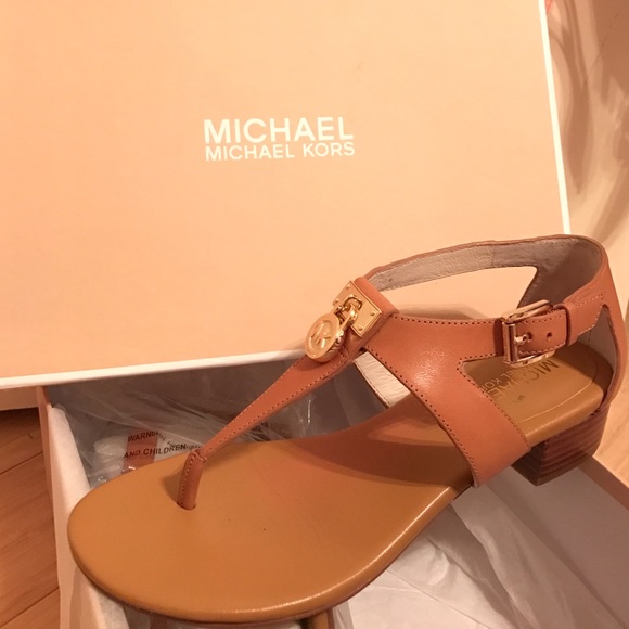 Michael Kors "Leather Hamilton T-Strap"