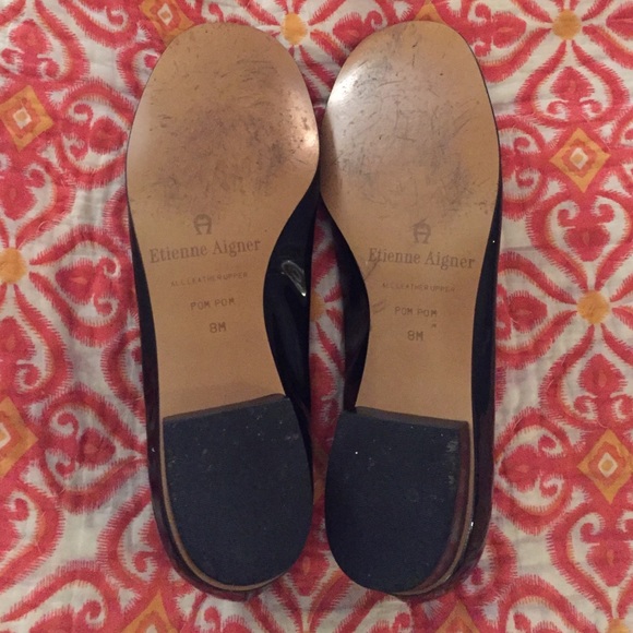 ⭐️WORN ONCE⭐️ETIENNE AIGNER Pom Pom Flats - Picture 3 of 4