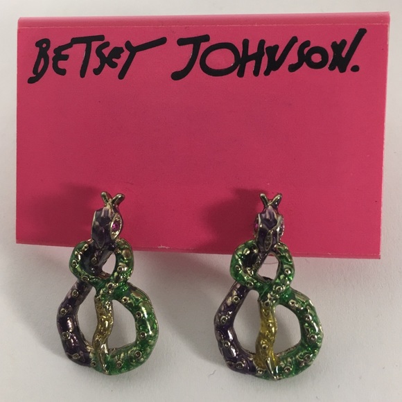 💓 Betsey Johnson Rio Snake Earrings - Picture 10 of 10
